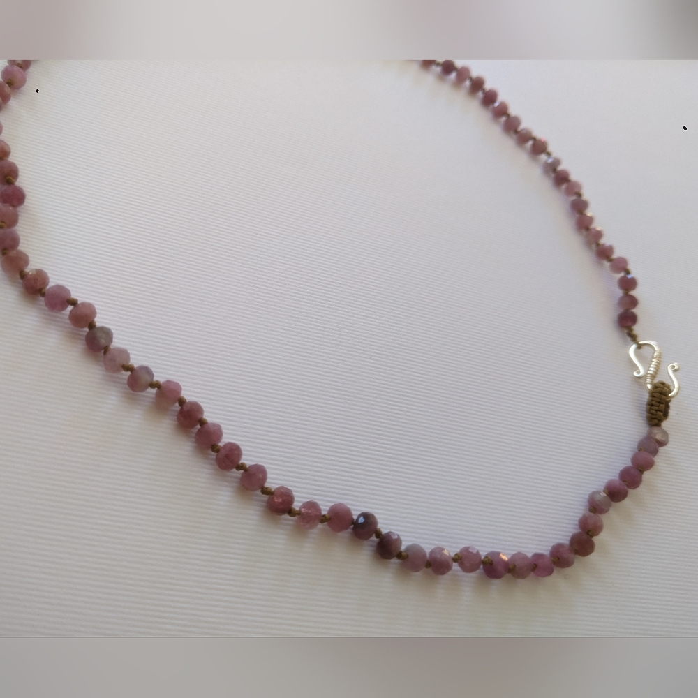 Vintage mini pink quartz choker necklace - Picture 14 of 16